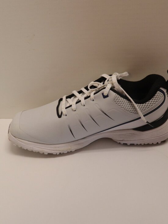 Sqairz Men\'s Golf Shoes Size 10.5 White with Black Accents